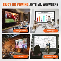 SucceBuy Projector Screen with Stand 100 120 150 inch 16:9 4K 1080 HD Portable Projection Screen for Home Office Theater Cinema - Image 6