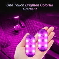 Multi Color Car Lights Wireless LED Touch Light Roof Ceiling Sensor Read Lamp Mini USB Charging Light Auto Interior Accsesories 1
