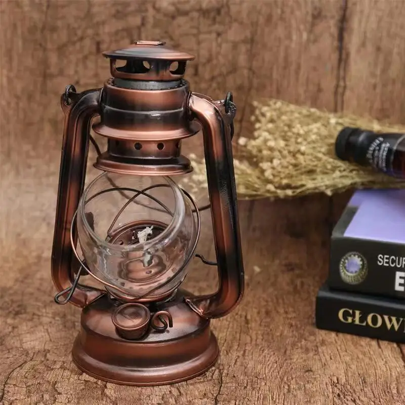 オイルランプ型 ガラスシェード 置き 電気 ランプ MEMEOKON 235 245 ガラスランプシェード オイルランプ 馬提灯 ランプ芯