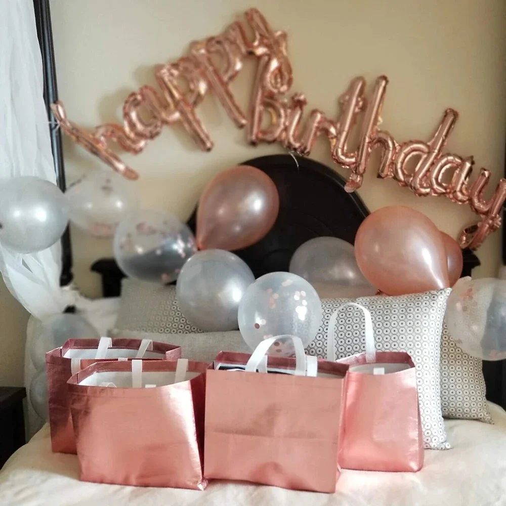 2 teile/satz Alles Gute Zum Geburtstag Luftballons Rosa Lila Aluminium Folie Ballon Geburtstag Party Dekoration Liefert Home DIY Zubehör Prop – Detail 5
