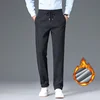 Thick Corduroy Pants Men Winter New Warm Fleece Elastic Waist Classic Business Jogging Straight Casual Plush Trousers Male 3