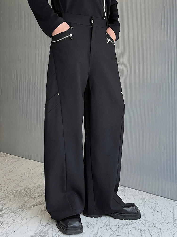 LUZHEN Korean Luxury Suit Pants Spring New Trend Men's Fashionable Splice Zipper Niche Design Casual Baggy Treousers 2adc7b