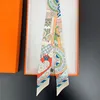 Match Colors For Women Belt Lock Chain Elegant Skinny Head Neck Silk Satin Small Bag Decoration Ribbon Scarf 3