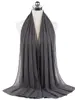 Nouveau foulard en mousseline uni pour femme, prêt-à-porter, hijab instantané, châle musulman, hijabs islamiques, écharpe arabe, foulards pour la tête