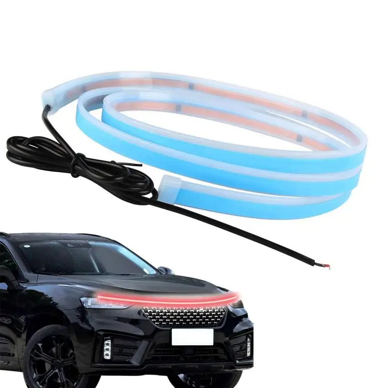 

Car Hood Light LED Strip Car Start Scan Through Day Running Light Dynamic Flexible LED Lights Engine Cover Decoration For Cars