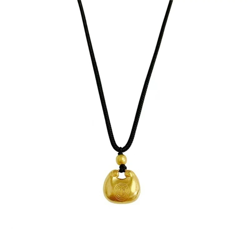 

Pendant Charm Choker Necklace Adjustable Cotton Rope Neckchain Trend Neckwear