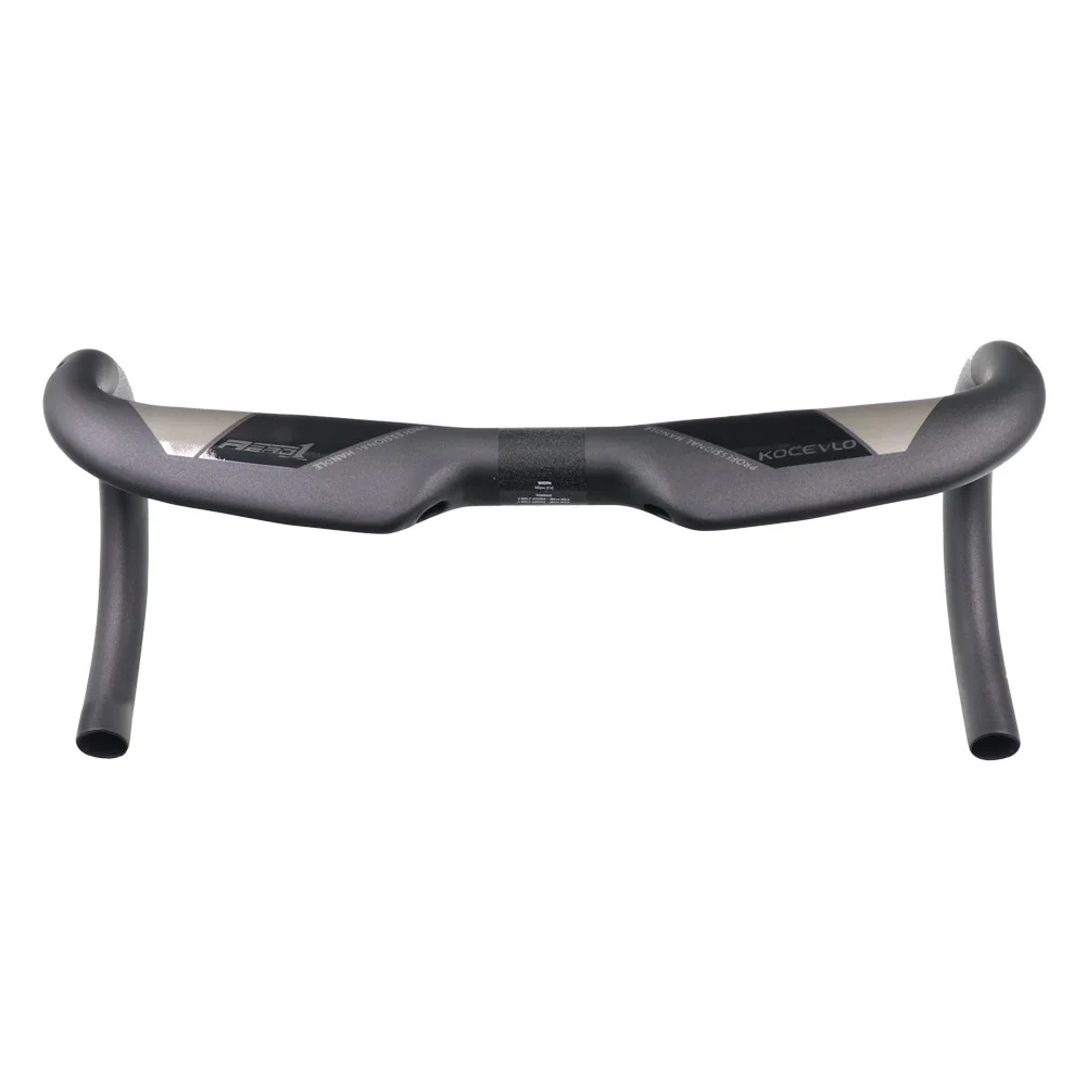 KOCEVLO Carbon Fiber Bicycle Handlebar Reduce Resistance Bent Bar Road bike handlebars 380/400/420/440mm Inner Routing 260g&plusmn;15g