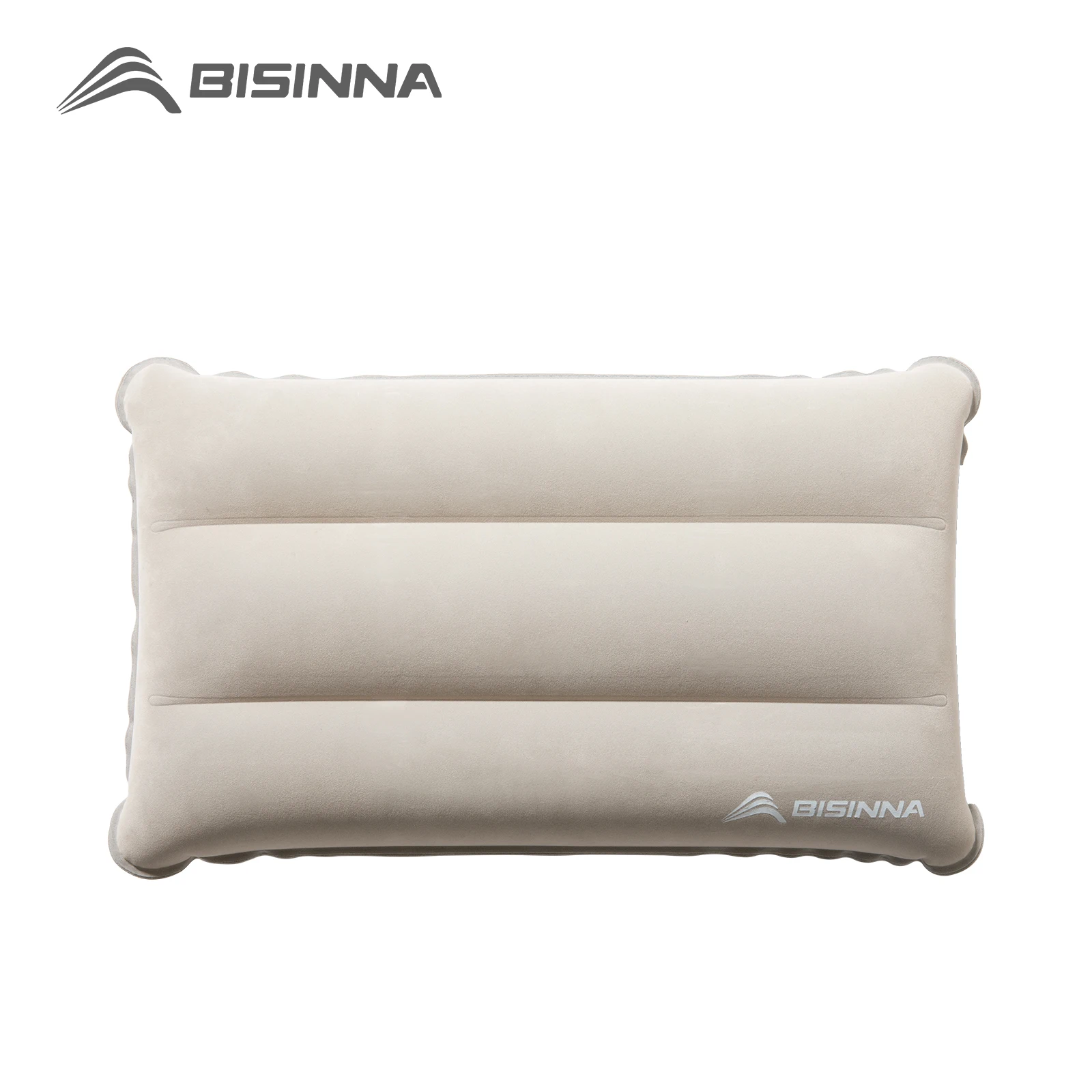 BISINNA Inflatable Pillow Portable Camping Neck Pillow Compressible Folding Flocking Air Cushion for Sleeping Travel Hiking
