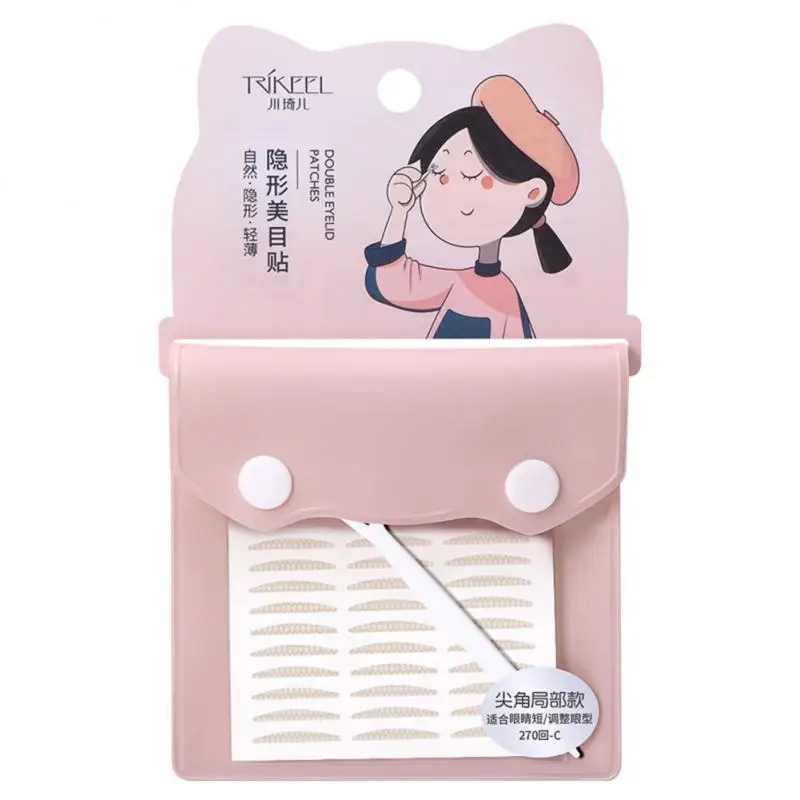 여성용 쌍꺼풀 스티커, 심리스 보이지 않는 인공물, 자연 지속 레이스 메쉬 올리브 아이 스티커, 무료 접착제