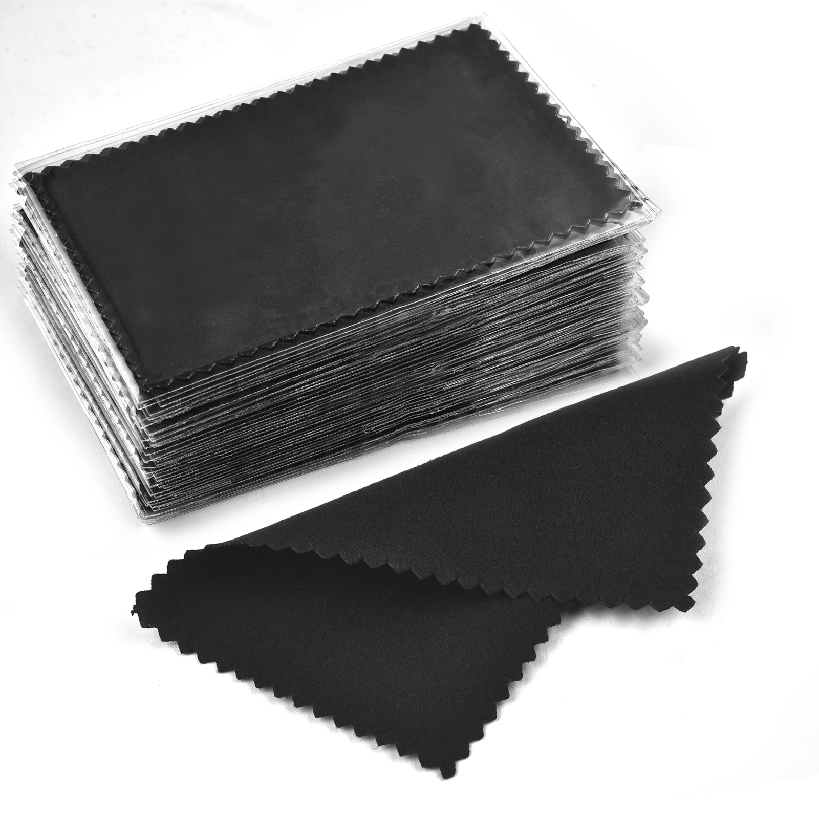 Silver Polishing Cloths - Anti-Tarnish, Reusable, Soft Wiping for Shiny Jewelry (50/10 Pack)