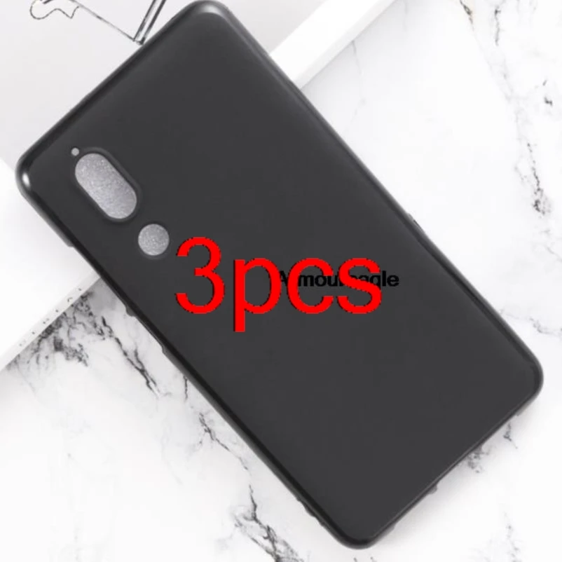 3Pcs Black Guard Protector On Per Sharp Aquos S2 Case Sharp Aquoss2 5.5 Pollici Silicone Soft Tpu Cover Posteriore Custodie Per Telefono Shell