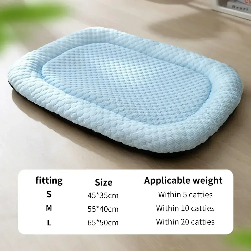 Cooling Dog Bed Ice Silk Breathable Pet Cushion For Summer Comfort_voghion.com