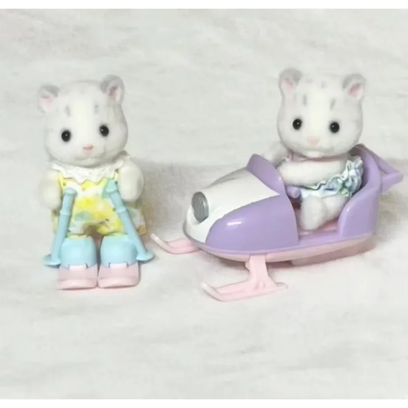 Sylvanian Families Anime Snow Leopard Family Figures Limited Edition Toy Children'S Play House Cute Baby Doll Kid Gift 3