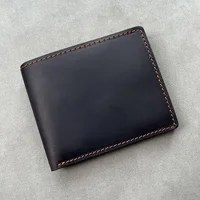 Retro Genuine Leather Mens Wallet with Coin Pocket Zipper Italian Leather Wallets Mens 1
