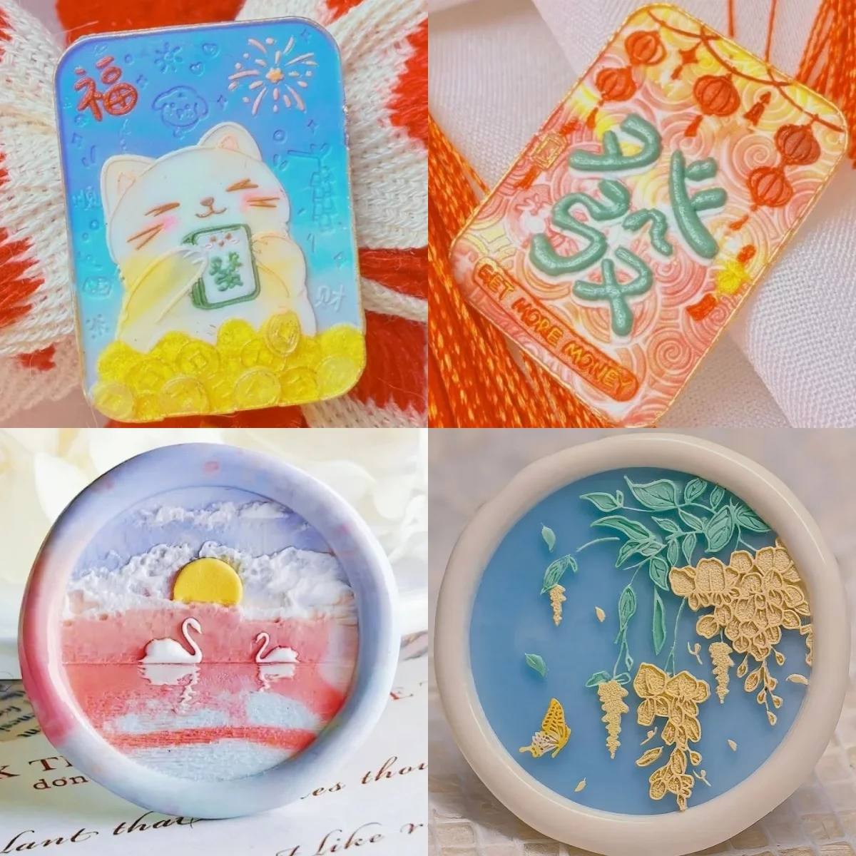 Cute  Claw Tulip Series Stamp Head Copper Head Philatelic Seal Eming Snake Year Wealth Attraction Busin Stamp