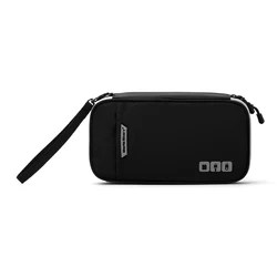 Compact Travel Electronics Organizer for Cords, Cards, and Essentials (Black)