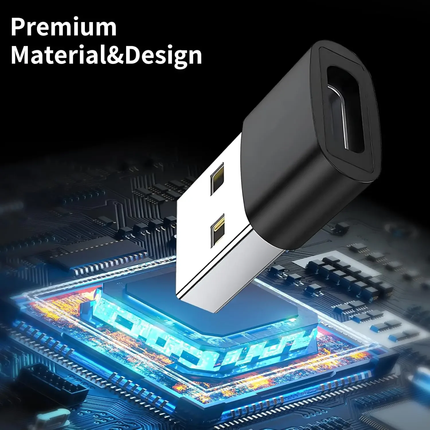 OTG USB C 어댑터, USB C(암) - USB(수) 고속 충전 변환기, 아이폰 14, 13, 12, 11 Pro Max Plus 호환