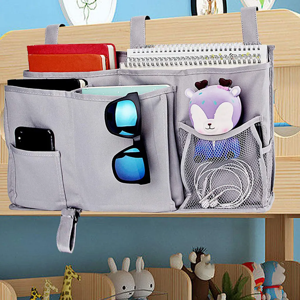 

Non-toxic Bunk Bed Storage Bag Scratch-proof Wear-resistant No Shedding Organiser Hanging Bed Bag