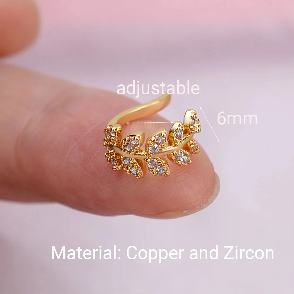 1Piece Women ear clip Climber Ear Cuff Ear Clip CZ No Pierced C Shape Geometric Small Earcuff Wrap Earcuff Clips Jewelry Gifts