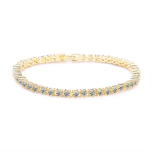  UILZ New Cubic Zirconia Tennis Bracelet & Bangles For Women  Shiny CZ Crystal Fashion Lady Jewelry Pulseras Mujer CBP50K 