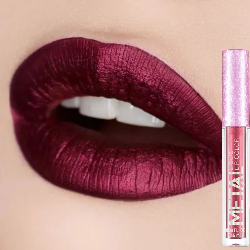 Radiant Matte Metallic Lip Gloss Set - Long-Lasting, Waterproof, Non-Stick Formula