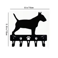 6/9 Inch Bull Terrier Towel Rack & Key Holder - Versatile Decor 2
