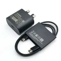 25W Super Fast Charger Adapter with UK Plug - Black-With 3A Cable
