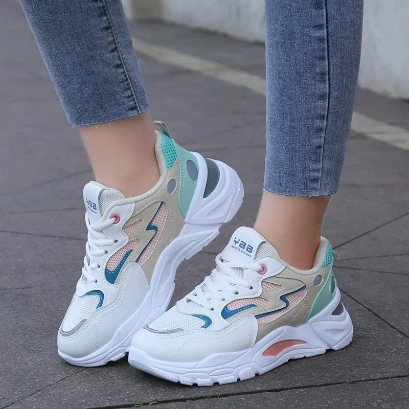 

Height Increasing Chunky Sneakers Women Platform Shoes New Fashion Breathable Mesh Sport Women's Sneaker Casual Sneakers