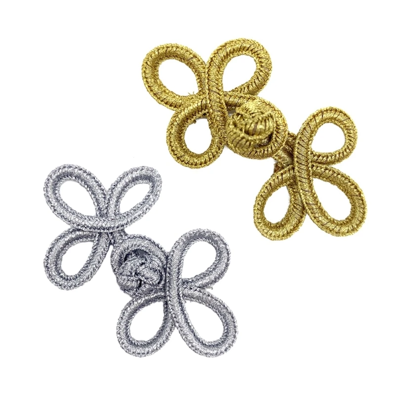 

Y166 Chinese Knot Disc Buckle Buttons 1 Pair for Dance National Dress Cheongsam