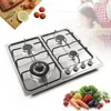 Burners Cooktop Built-In Stoves,Stainless Steel Natural Gas/LPG Gas Hob Conversion Kit,Stainless Steel Surface and Cast Iron Gra 1