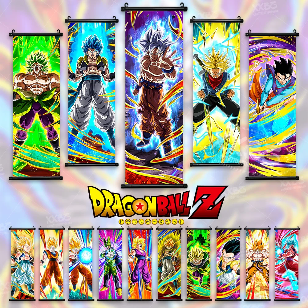 Dragon Ball Dipinti Decorativi Anime Poster Gohan Wall Art Cell Wallpaper Gotenks Home Decor Piccolo Scrolls Picture Broly