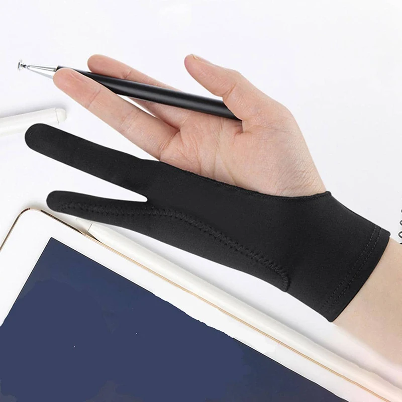 Bview Art Single/Three Layers 2 Finger Anti-mistouch Painting Sketch Gloves Tablet Screen Touch Glove Artist Drawing Write Glove