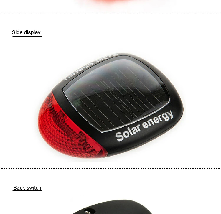 Description Picture 5 of itemBIKEONO Tail Light Bike Light Cycling Safety Solar Tail Light Rechargeable USB Led Bicycle Accessories Warning Light Rear Light