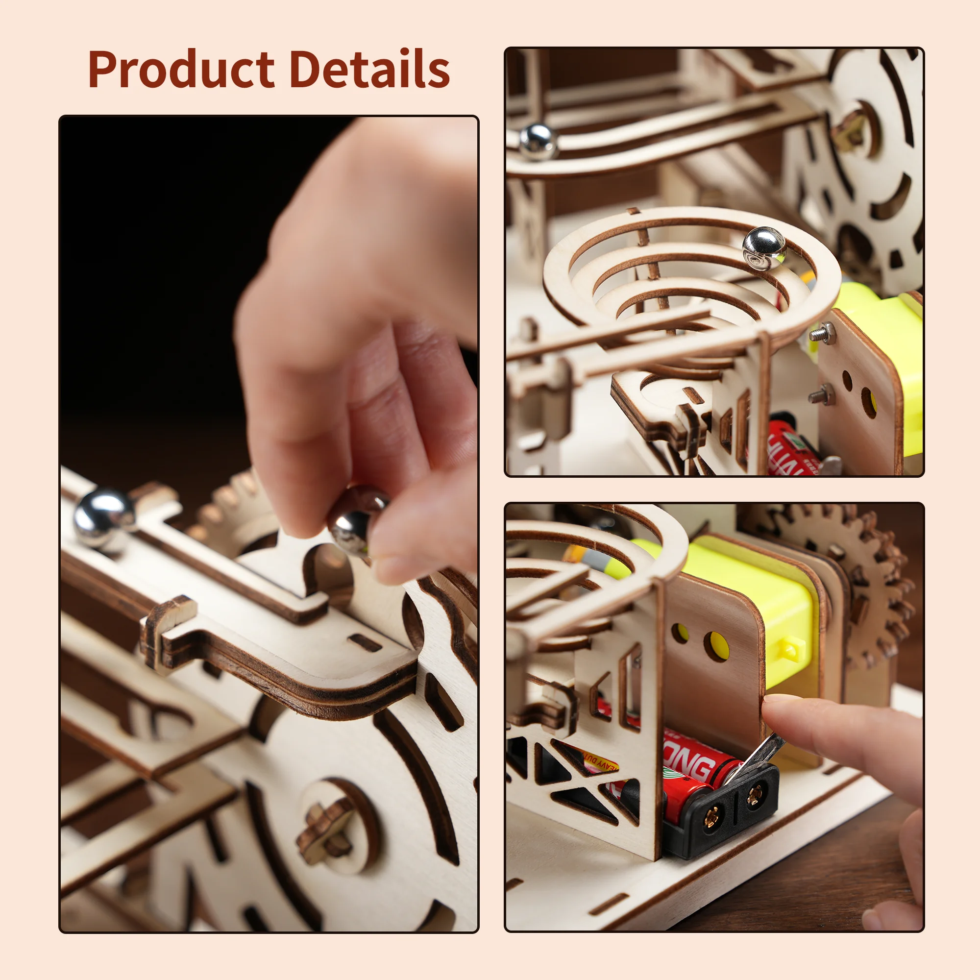 Wooden Puzzle Toys wooden 3d puzzle DIY Building blocks Kit Montessori Educational Toys Best marble run board games for adults giftly For Kids