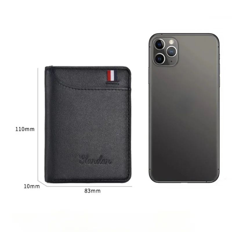 Leather Wallet Super Slim Wallet Soft PU leather Mini Credit Card Purse Card Holder for Men Thin Small Short Skin Wallets
