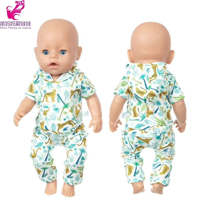 43cm Doll clothes  Wearing 18 Inch new born Baby Doll Jacket pants for Doll Children New Year Small Gifts