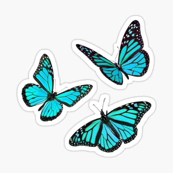 Blue Butterfly Sticker