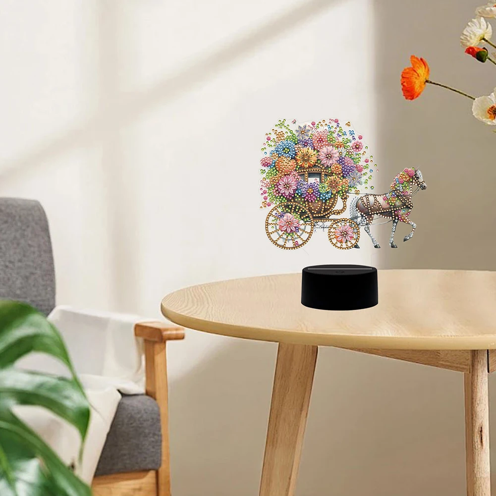 DIY Diamond Painting Night Light with Tools Diamond Painting Bedside Lamp Arts Crafts Home Decoration for Bedroom Decor Gifts