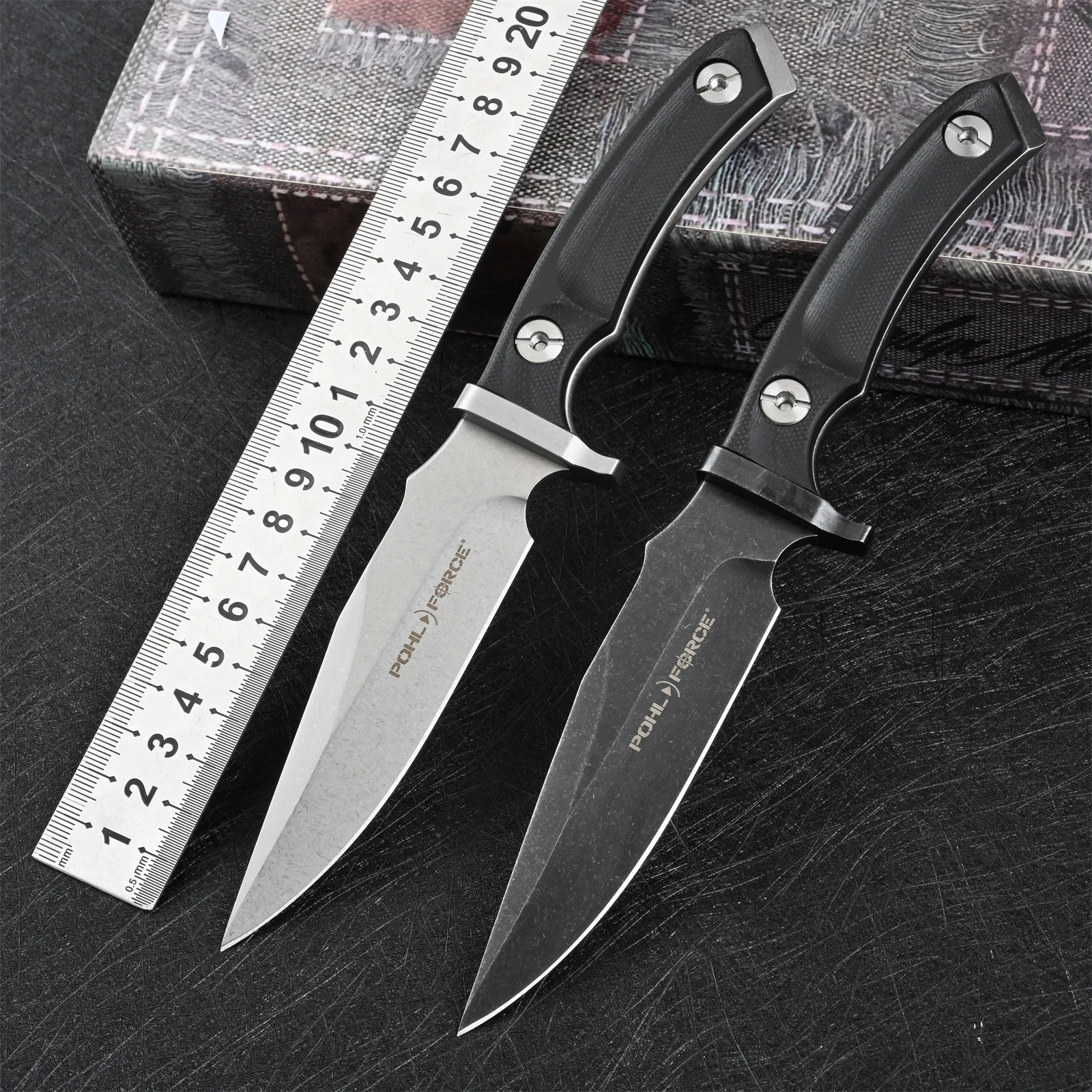MK8 D2 Steel G10 Handle Fixed Blade Knives with Sheath Hand Tools