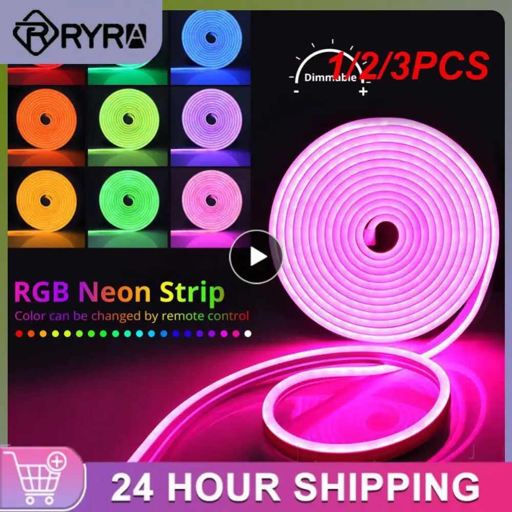 

1/2/3 шт., неоновые светодиодные ленты RGB для дома