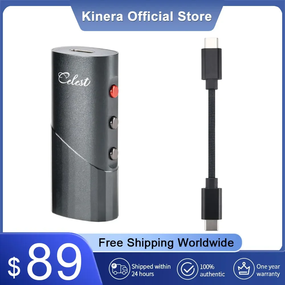 Kinera Celest CD-20 Protable HIFI Headphone USB C DAC AMP Amplifier 3.5+4.4mm Audio Earphones Decoding Dongle with Type-C Cable