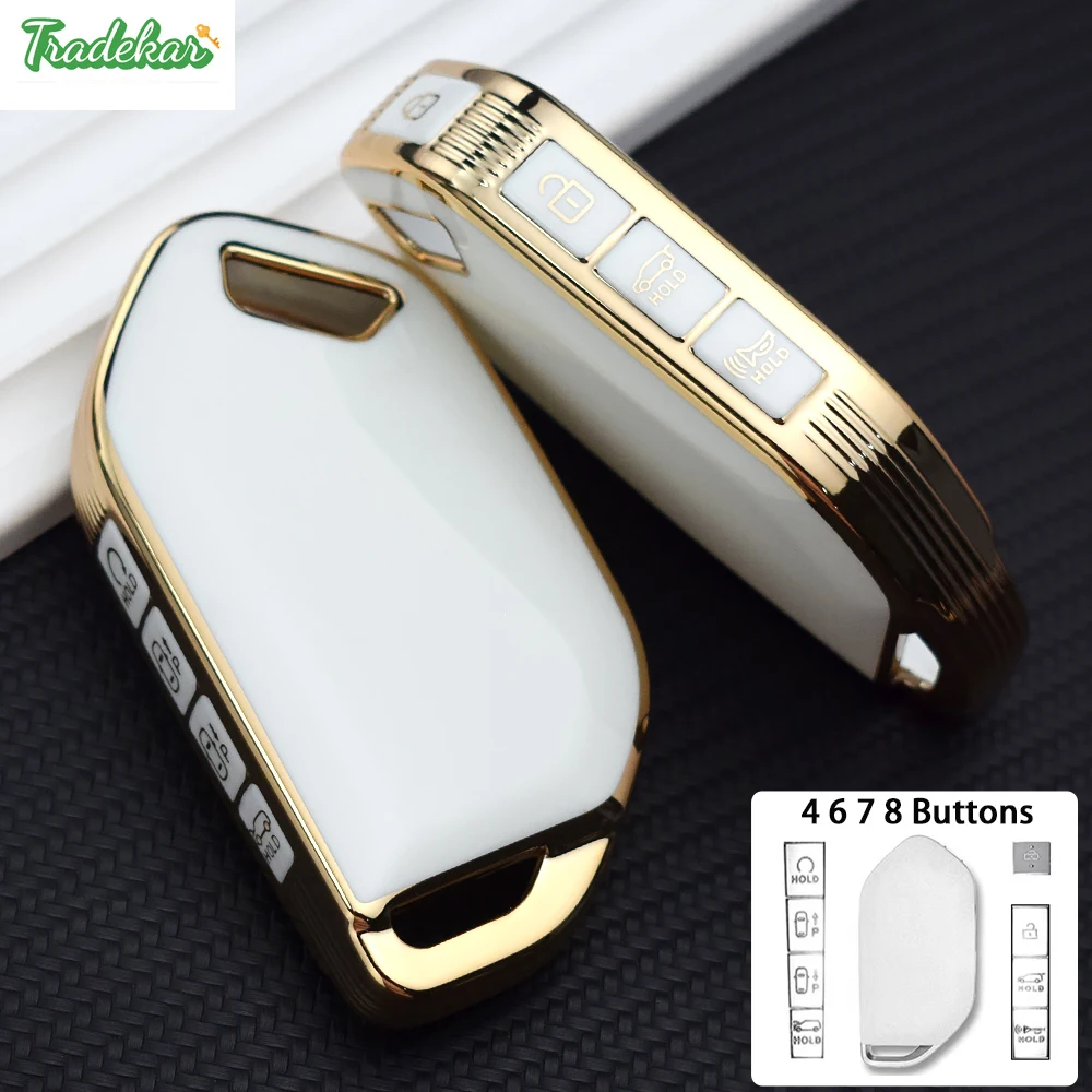 4 6 7 8 Pulsanti Tpu Smart Remote Key Car Key Case Cover Per Kia Ev9 Picanto Gt Line 2024 Accessori Auto