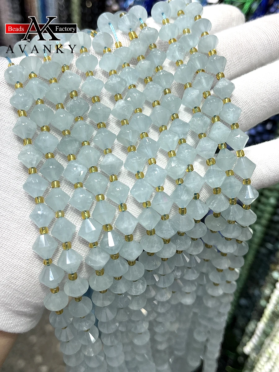 

Бусины в форме пирамиды, Круглые граненые бусины из натуральной кожи, россыпью, для изготовления ювелирных изделий, ожерелий, браслетов «сделай сам», 15 дюймов, 8 мм