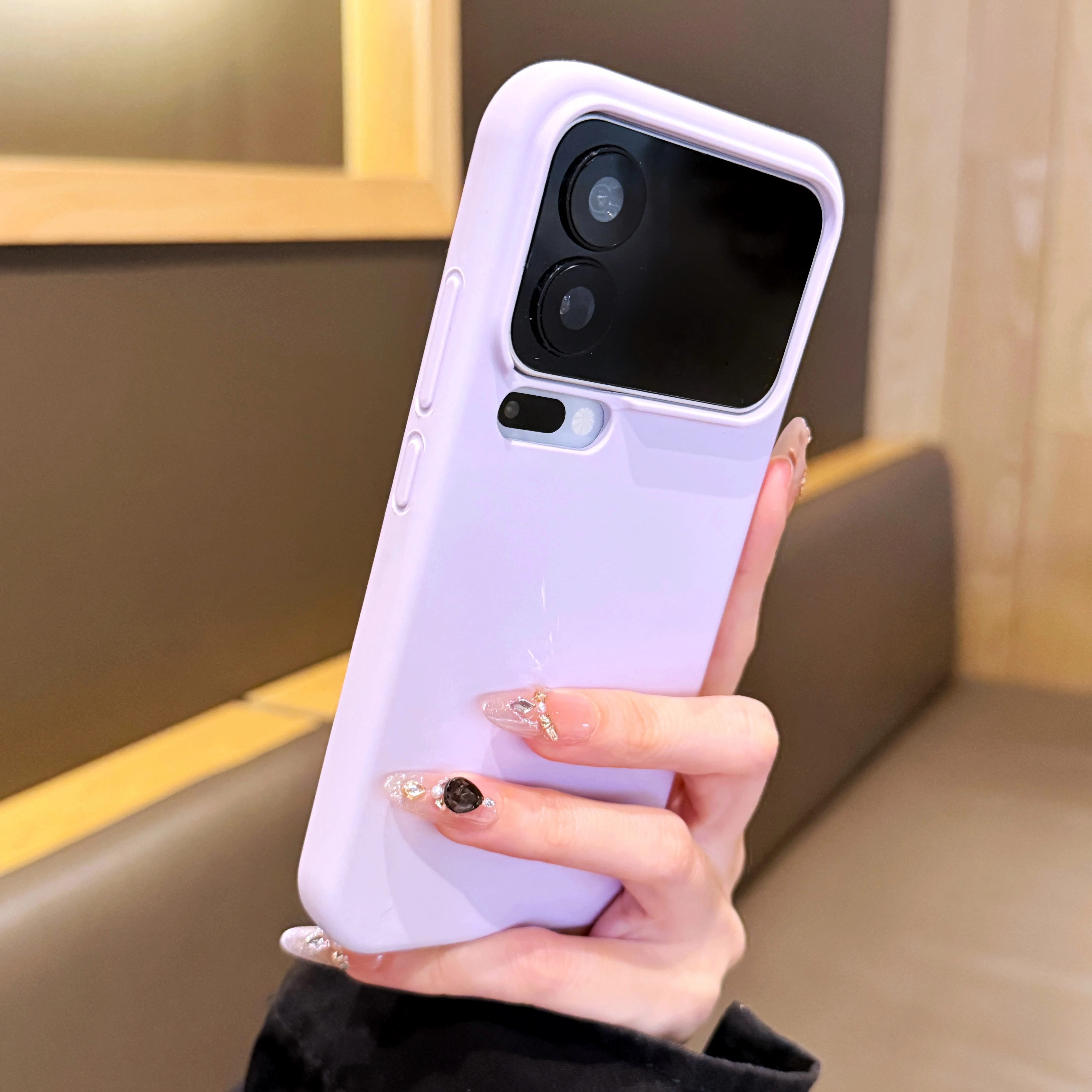 Sleek Matte Shockproof Liquid Silicone Phone Case – Simple Bright Design