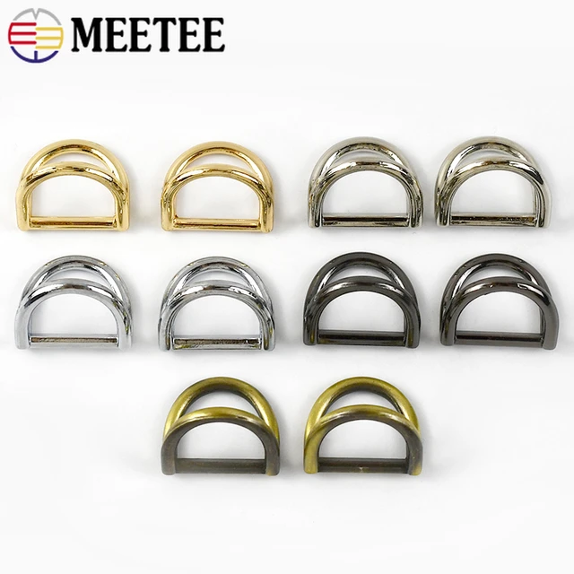 5/10Pc 19mm Metal D Ring Side Clip Buckle Webbing Bag Strap