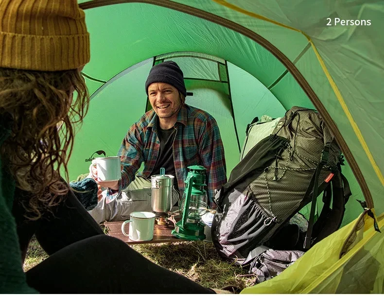 Naturehike Opalus Wanderzelt für 3 Personen, 20D Nylon, wasserdichtes Tunnelzelt, ultraleicht, breiter Vorraum, Outdoor-Campingzelt – Detail 8