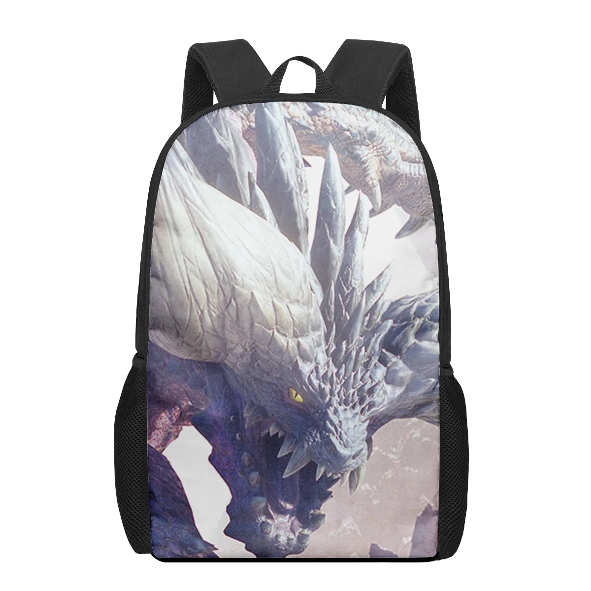 Monster Hunter World: Iceborne 3D Pattern School Bag for Children Girls Boys Casual Book Bags Kids Backpack Boys Girls Schoolbag