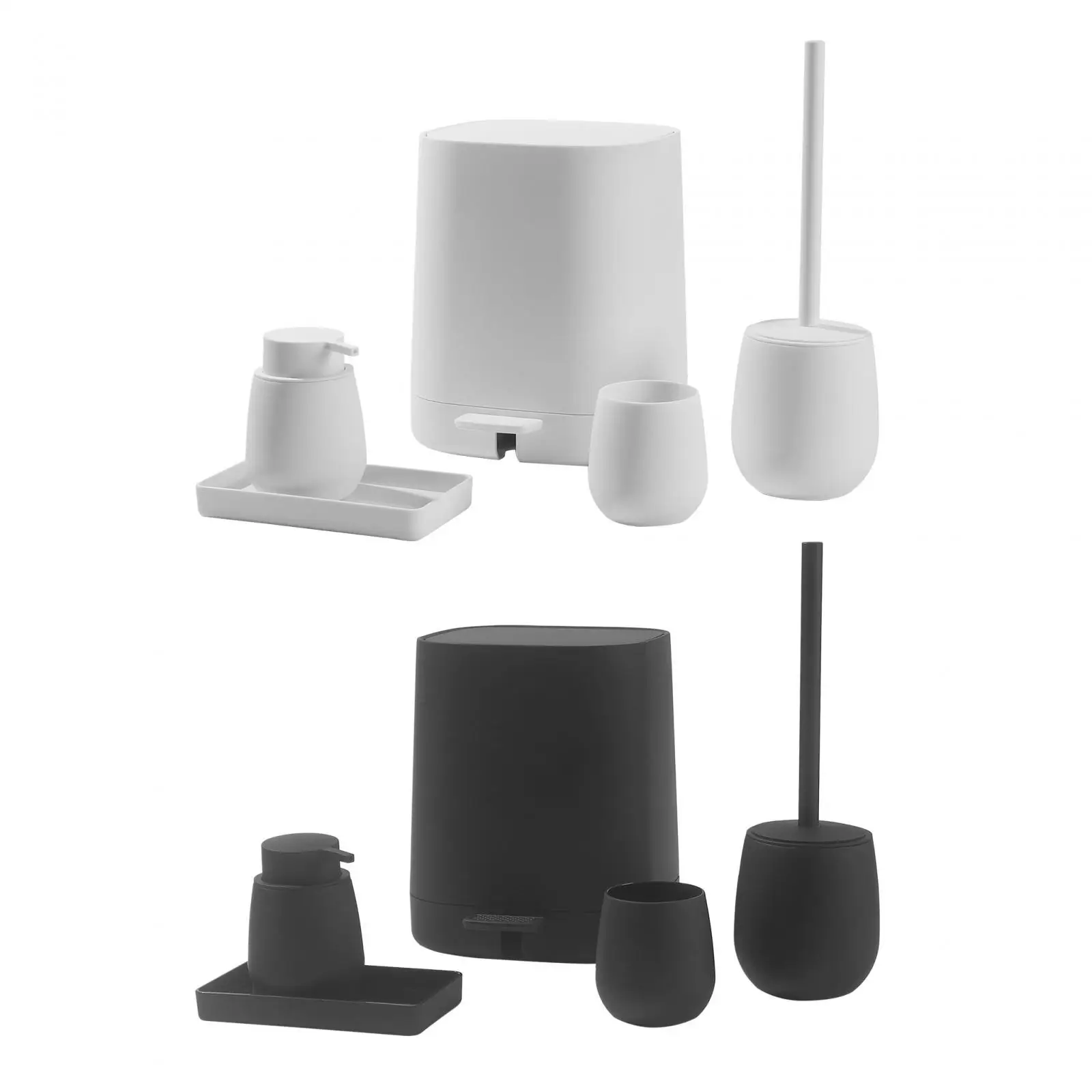 5PiecesBathAccessoryVanityAccessorySetSoapDishTrashCanBath
