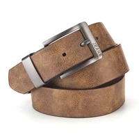 New Men's High-Quality PU Leather Belt Metal Pin Buckle Belt Leisure Business Waistband Fashionable Male Accessory Designer Belt 4