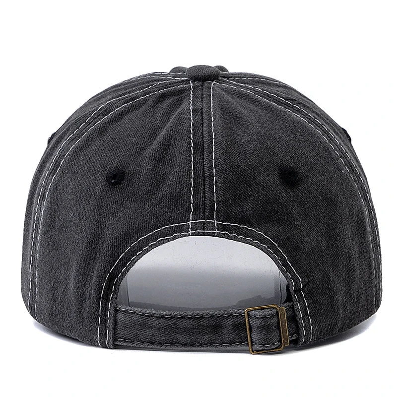 New Design Original Bull Head Label Printing Baseball Cap Vintage Block Color Cap Adjustable Women Men Dad Hats